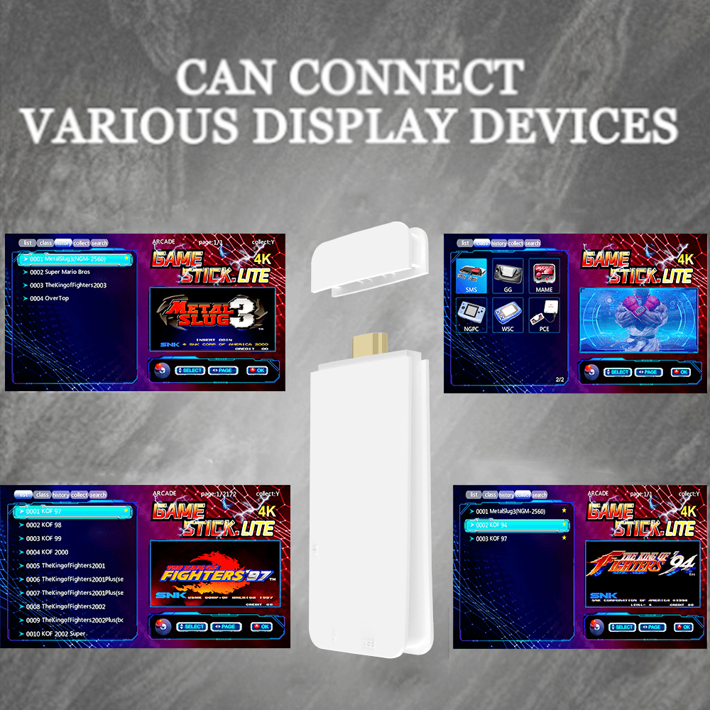 Salange M8 4K Pro Game Stick 64G 2.4G 2 Pack Wireless Controller Video Game for Accessories