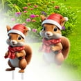 thumbnail image 2 of Leojiow Christmas Cute Cartoon Squirrel Ground Stake Insert Art Garden Decoration Colorful Christmas Outdoor Decoration For Yard For Christmas N 30Cm C, 2 of 6