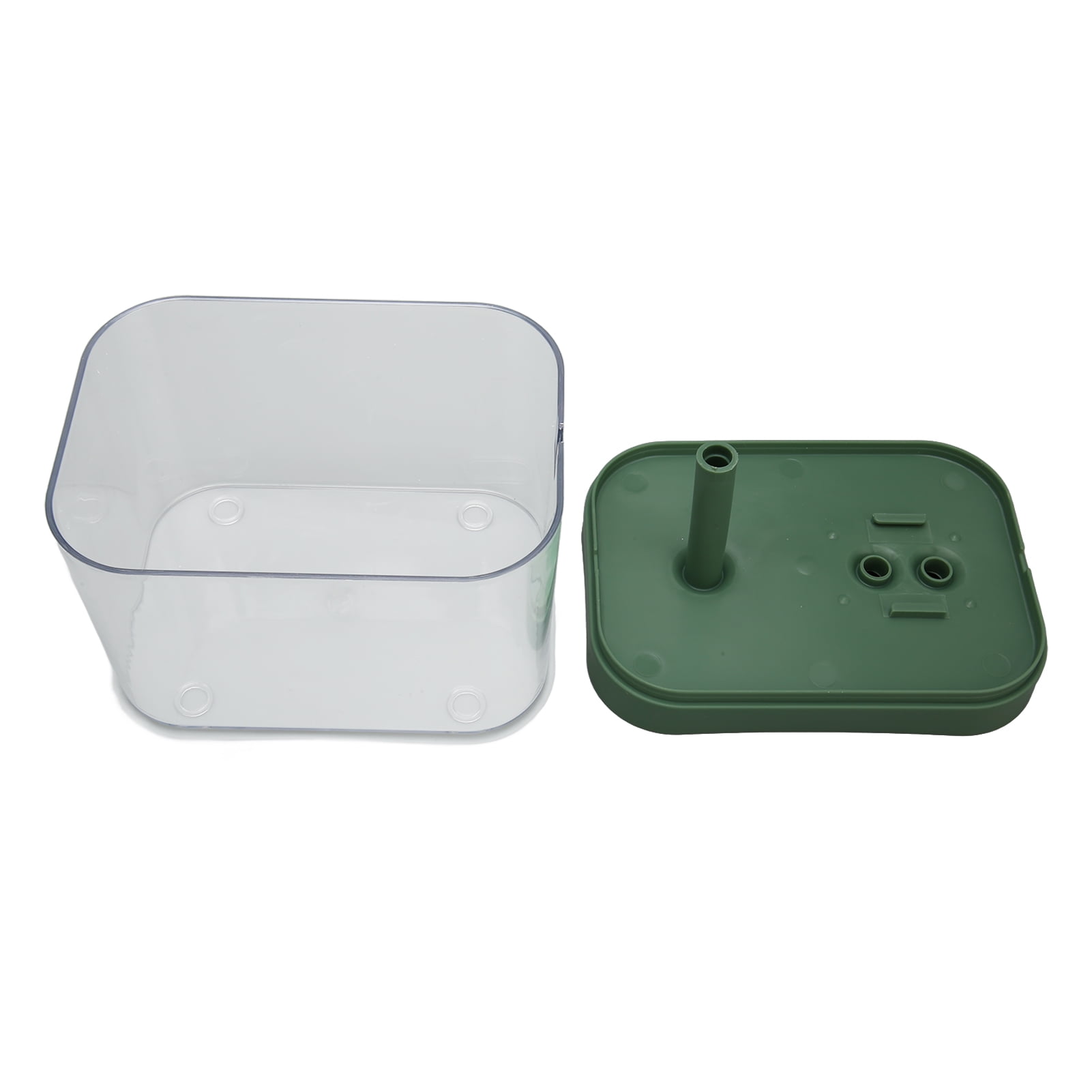 NFTIGB Cat Water Fountain Automatic Quiet USB Powered Transparent Pet Water Dispenser with Elbow Tube 1.5L / 50.72 oz Green Lid