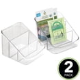 thumbnail image 2 of mDesign Small Plastic Kitchen Food Packet/Pouch Organizer Caddy, 2 Pack - Clear, 2 of 9