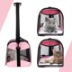 thumbnail image 3 of Transportín para mascotas Top Tasta Airline aprobado por la aerolínea para gatos medianos, color rosa, 3 of 8