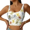 thumbnail image 2 of Picia Cartoon Monkey Sports Bra for Women,Padded Strappy Sports Bras Medium Support Yoga Bra with Removable Cups,Running Yoga Bra-X-Large, 2 of 9