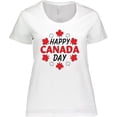 thumbnail image 3 of Inktastic Happy Canada Day- Maple Leaf Circle Women's Plus Size T-Shirt, 3 of 5
