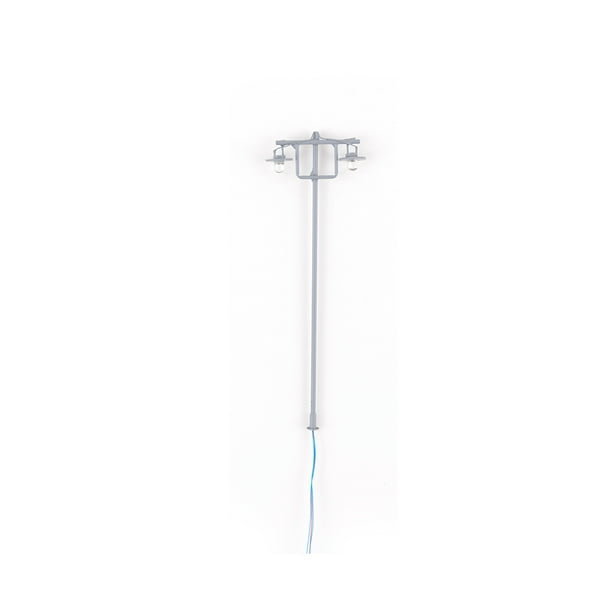 Matsuzay Modelo de lámpara de vía férrea musgo micropaisaje al aire libre 1:87 LED farola de Metal decoración de jardín pista luz arena accesorios Artesanía Gris (luz blanca) Matsuzay HA066876-01