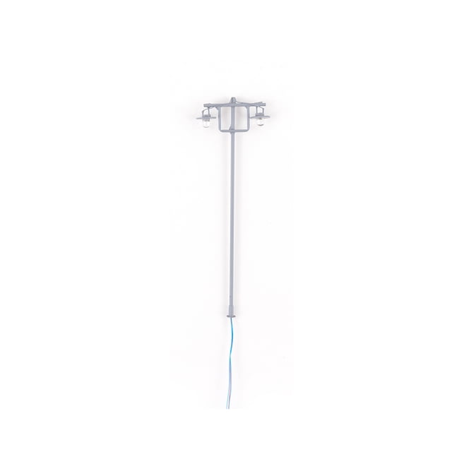 Advancent Lámpara de vía férrea modelo Micro-Paisaje LED Farola de metal Parque Jardín Pista Luz Arquitectónica de arena Accesorios Juguetes Artesanía Gris (luz blanca) Advancent HA066876-01