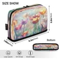 thumbnail image 3 of Standing Pencil Case with Base Large Capacity Stationery Pouch Pen Bag with Zipper for Women Men Colorful Tulips, 3 of 7