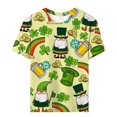 thumbnail image 4 of SZXZYGS T-Shirts Graphiques Vintage pour Femmes, T-Shirts à Manches Courtes Col Rond Imprimé Dessin Animé Trèfle à Quatre Feuilles pour la Saint-Patrick Été 2024, 4 of 4