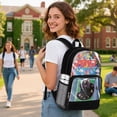 thumbnail image 3 of SEANATIVE Clear PVC Backpack for Kids Transparent School Bag Cute Printed Bookbag Clear Bag with Front Pocket Students Rucksack for Middle High School, Black Cat Star Moon Pattern, 3 of 7
