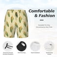 thumbnail image 5 of Lsque Mens Swim Trunks Yellow Corn Pattern - Bathing Suit Compression Liner - Beach Swim Shorts Swimwear - (S-3XL) - Stretch Quick Dry -3X-Large, 5 of 9