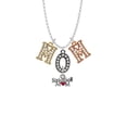 thumbnail image 2 of Delight Jewelry Silvertone Basketball Mom with Red Heart Multi-Colored Crystal Mom Charm Necklace, 2 of 5