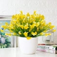 thumbnail image 4 of 6 Bundles Calla Lily Artificial Flowers Outdoor Decorations, Fake Flowers No Fade UV-Resistant Faux Plastic Flower Indoor Outside Hanging Planter Home Kitchen Garden Porch Decor (Yellow), 4 of 17