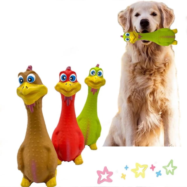 Large Dog Chew Toy With Latex Squeaker Puppy & Young Dog Plaything Pet Accessory Small Puppy Teething