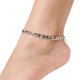 thumbnail image 3 of Elegante pulsera de tobillo retro para mujer y niña, cadena para pie, joyería, adornos, regalos (plata), 3 of 4