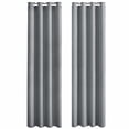 thumbnail image 2 of SUN+BLK Kinsley Total Blackout Window Curtains, 2-pack Gray, 2 of 3