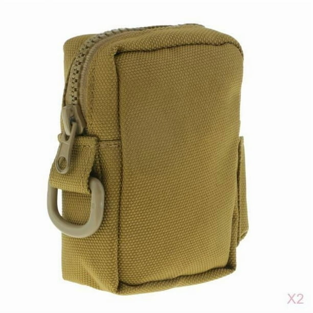 Bolsa de 2 piezas Bolsa de cinturón de utilidad multiusos Bolsa de cinturo Tan