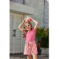 thumbnail image 5 of Arshiner Toddler Girls 3 Piece Outfit Set Puff Sleeve Square Neck Top with Shorts and Matching Headband Summer Clothes, 5 of 6