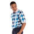 thumbnail image 3 of Vibes Men's Pique 2 Button Placket Printed Polo Shirts Relax Fit, 3 of 5