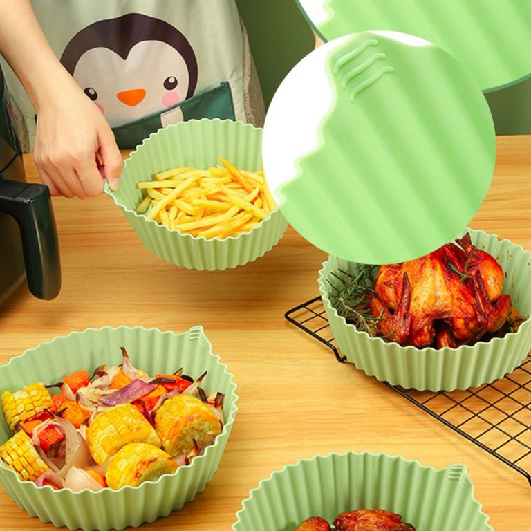 Silicone Air Fryer Pot Baking Basket Oven Non Stick Liners Air Replacement  16cm