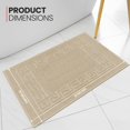 thumbnail image 4 of Canadian Linen Everest Bathmats 2 Pack, 20"x30", Lightweight Quick Dry Soft Absorbent Cotton Bath Mat for Bathroom Shower with Greek Key Design, Beige, 4 of 9