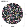 thumbnail image 2 of Round Tablecloth Wrinkle Free 60 Inch Floral Table Cover Daisy Pattern Kitchen Dining, 2 of 5