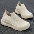 thumbnail image 5 of Willtoo Womens Slip On Platform Walking Shoes Breathable Knit Mesh Casual Shoes Lightweight Stretch Comfort Thick Sole Sneakers, 5 of 6