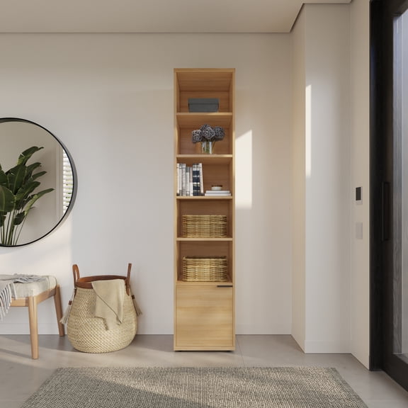 Nexera Porto Storage Cabinet, Natural Blonde Oak