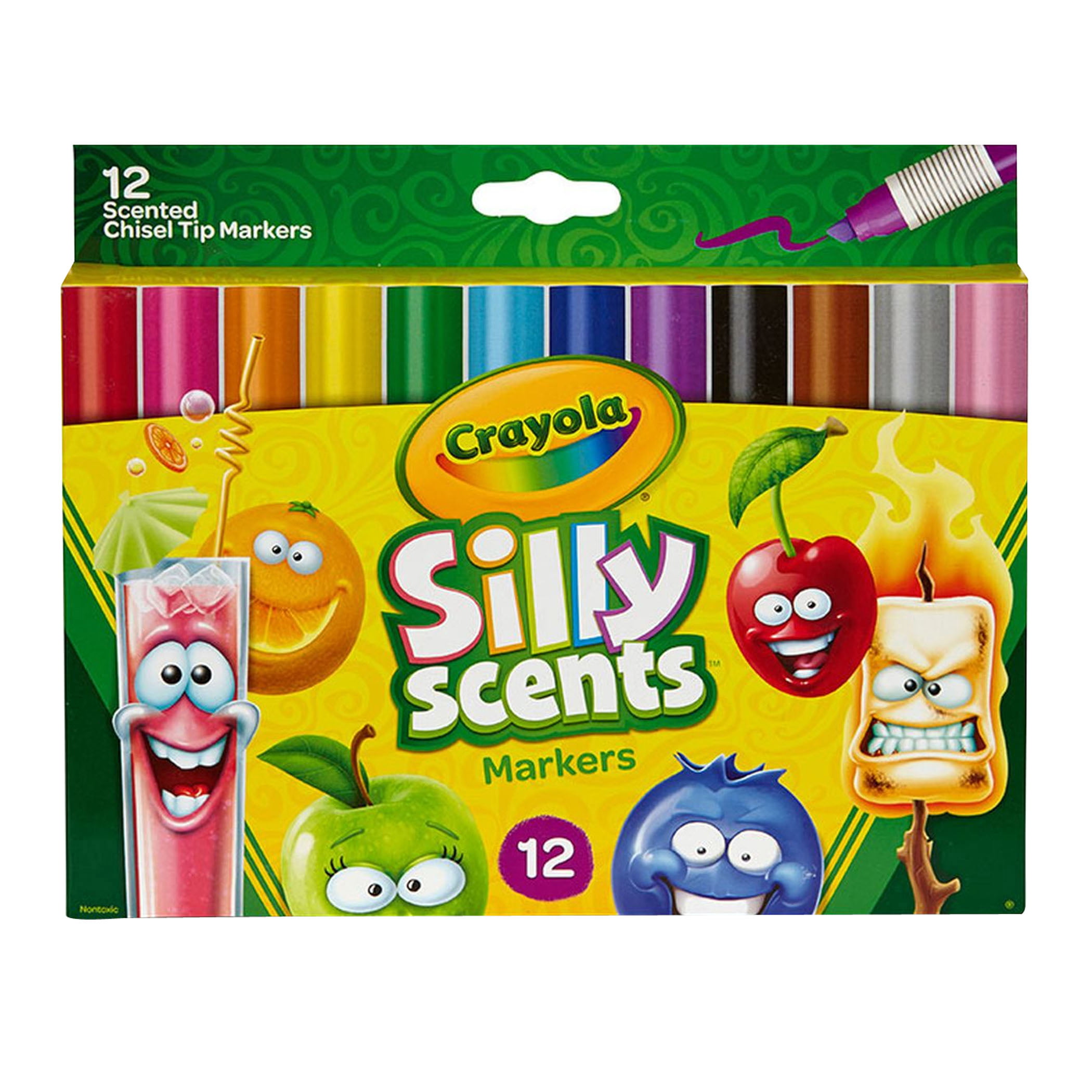 12 Ct Crayola Silly Scents Washable Scented Markers 