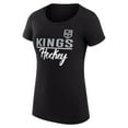 thumbnail image 2 of Women's G-III 4Her by Carl Banks Black Los Angeles Kings Super-Slim Fit Lightweight Team Sport T-Shirt, 2 of 3