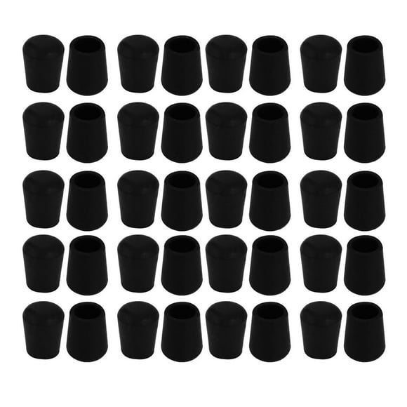 Unique Bargains 40Pcs Chair Leg Caps Rubber Floor Protector Furniture Feet Covers 10mm Inner Dia