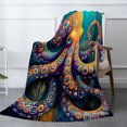 thumbnail image 2 of Joocar Octopus Art Fleece Blanket For Winter Gift Home Sofa Bed Decoration 60x80 inch, 2 of 5