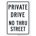 thumbnail image 2 of Private Drive Warning Signs – 10x7 Inch Aluminum – Set Of 2 – Heavy Duty 2 of 5