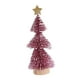 thumbnail image 3 of Mini árbol de Navidad artificial con nieve de 25 cm con base de madera, decoración navideña para mesa, fiestas, Año Nuevo y Navidad. Rojo, 3 of 8