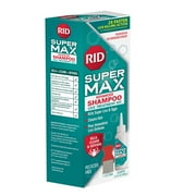 RID SuperMax Advanced Shampoo, Lice Treatment for All Hair Types, 3.4 oz