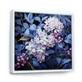 thumbnail image 2 of Designart "Lilac Garden In Blue II" Lilacs Floater Framed Wall Art Living Room, 2 of 5