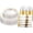 A Clear Gold, variant on 210pc Transparent Gold Plastic Tableware Set for 30 Guests, Plates, Cups, Napkins, Cutlery