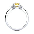 thumbnail image 3 of SuperJeweler 2 1/2 Carat Octagon Shape Citrine and Diamond Ring In Sterling Silver For Women, 3 of 6