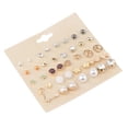 thumbnail image 1 of 40pcs Pendientes de botón de moda Set hipoalergécas de Hugo Aretes colgantes para mujer, 1 of 9