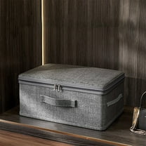 Miogawg Zip Lidded Wardrobe Storage Bins,Collapsible Fabric Storage Boxes For Clothing, Bedding, Toys, Blankets Organizer, Foldable & Washable