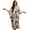 Cartoon Cat Pattern, variant on Women's Long Kaftan Maxi Caftan Dress Beachwear Bathing Suit Cover Up V-neck Batwing Sleeve Side Slits Kaftan Maxi Dresses for Beach Travel Casual, Leopard Print Orange Brown