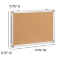 thumbnail image 5 of Flash Furniture HERCULES Series 17.75"W x 11.75"H Personal Sized Natural Cork Board with Aluminum Frame, 5 of 10