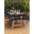 thumbnail image 3 of Outdoor Table Cloth with Umbrella Hole and Zipper, Sunflower, Waterproof Rectangle Tablecloth 54"x80", Gradual Geometric Abstract Modern Black Washable Table Cover for Outside Party Patio Picnic, 3 of 8
