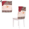 thumbnail image 3 of PULLIMORE Christmas Chair Back Covers Santa Claus Snowman Chair Covers Xmas Chair Cap For Dining Room Home Xmas Holiday Party Decor (Snowman), 3 of 8