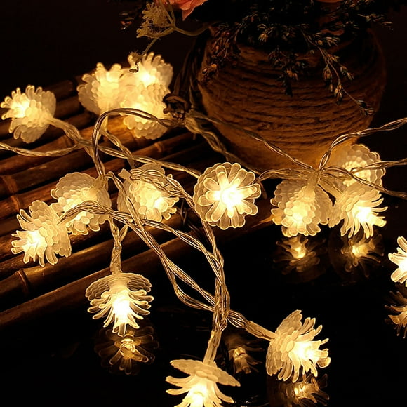 Neon Clearance,Pine Cone Decorative Led Light 3M20 Lamp 3 Batteries Type A Warm Light,1X Pine Cone Decorative Led Light