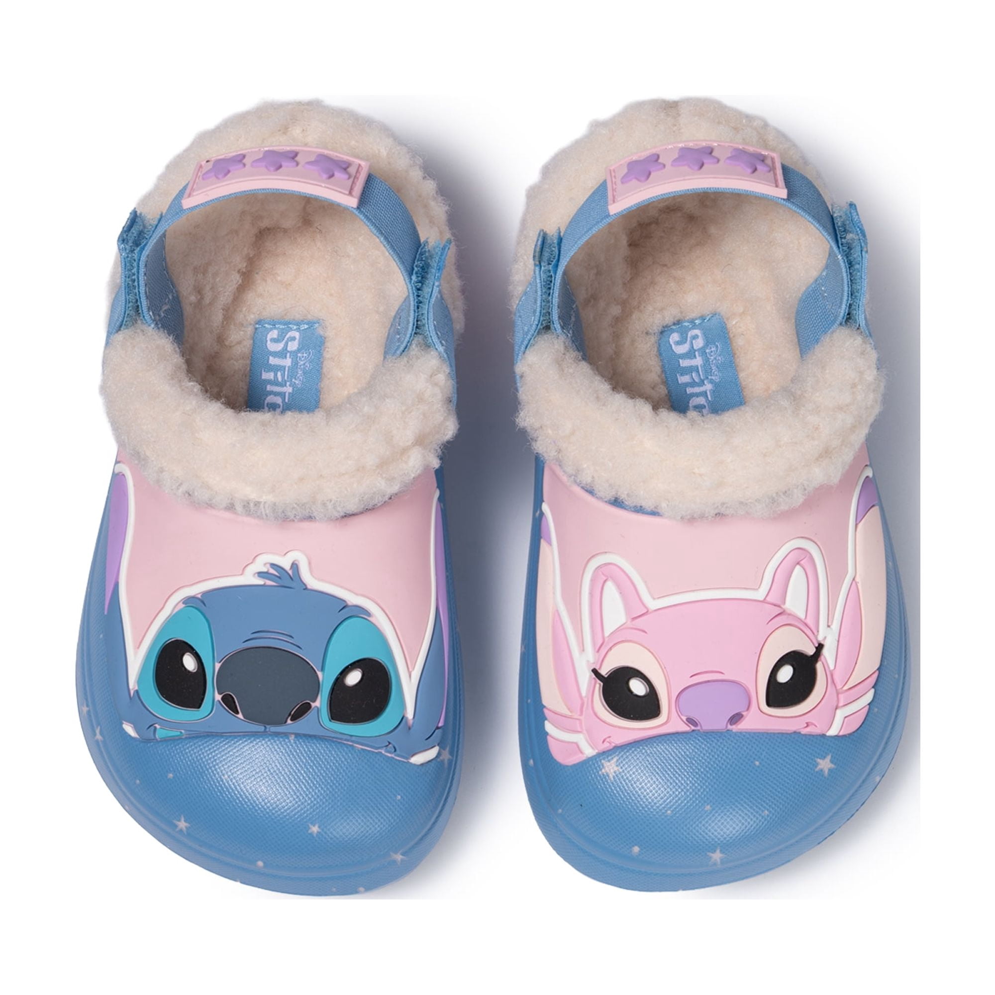 Stitch and Angel Toddler Faux Fur Lined Clogs