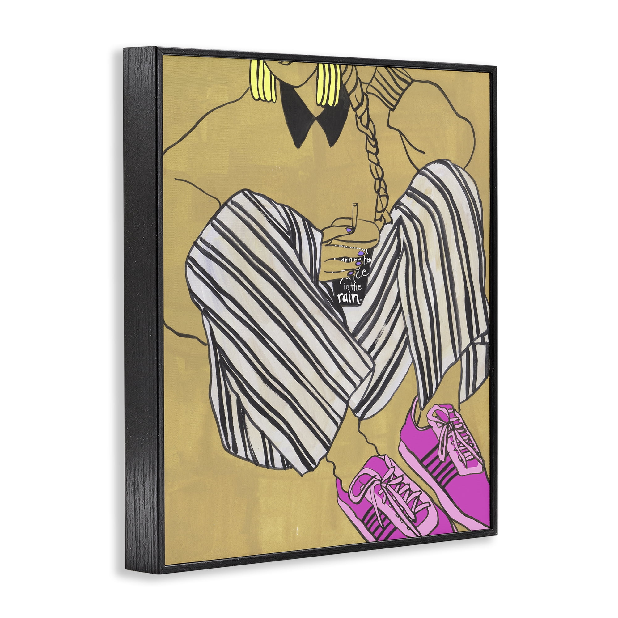 Stupell Industries Crimson Thread Fashionista Black Framed Giclee Art, design by Melissa Wang