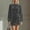 Gray, variant on BLTIBY Velvet Mini Dresses for Women Elegant Crewneck Long Sleeve Loose Fit Casual Dress for Party Night Club Cocktail Army Green XL