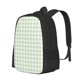 thumbnail image 1 of Balery Pistachio Green Checkboard Mochila para hombre y mujer - Tela Oxford 600D resistente - Gran capacidad, resistente al agua, ideal para la escuela, viajes y senderismo, 1 of 6