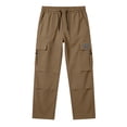 thumbnail image 3 of YABCSAZ Mens Cargo Pants Mid Rise Straight Leg Multi Pocket Breathable Casual Work Pants Cotton Blend Outdoor Joggers Streetwear Trousers with Pockets for Men, 3 of 8
