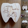thumbnail image 4 of Caja de madera para guardar dientes de bebé, organizador para almacenamiento de dientes de leche, Umbilical, Lanugo, guardar recuerdos, regalos, inglés, español, portugués, 4 of 4