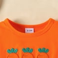 thumbnail image 6 of Yindaity Girls Easter Outfits Toddler Baby Girl Easter Outfit12 18 24Months 2t 3t 4t Sweatshirt Top+Flare Pants Easter Clothes(Orange,2-3 Years), 6 of 9